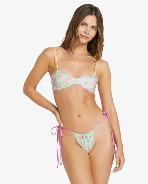 Billabong Women's Folk Story Medium Coverage Bikini Top Multi 24O141518-MUL