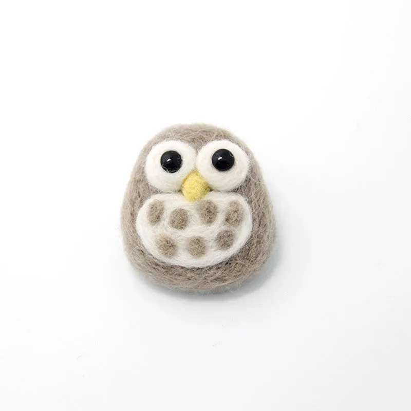 Needle Felting Felted Animals Owl Cute Brooch Jewelry