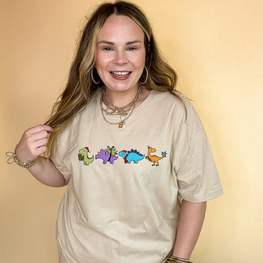 Online Exclusive | Holiday Dinosaur Parade Graphic Tee in Multiple Color Options