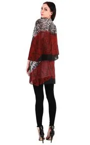 PN18 Leopard Printed Multi Shawl Vest